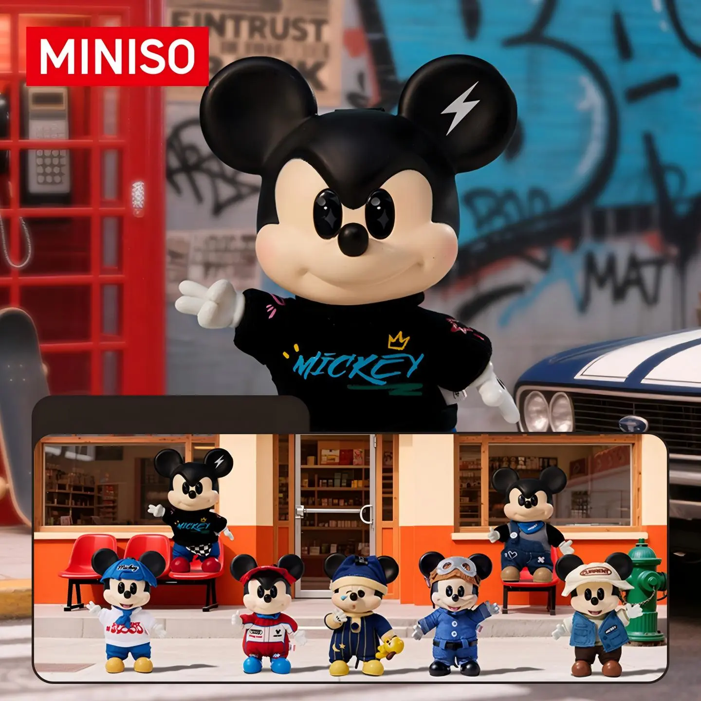 Disney Mickey OOTD Synthetic Fluffy Vinyl Plush Charm Blind Box - Stylish Blind Bag Keyring, Collector's Edition Keychain for Bags, Cute Stuffed Toy Collectible, Gift Decor