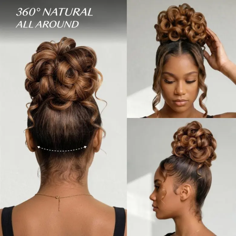 UNice 360 HD Lace Front Wig - 250% High Density Pre-plucked Luxury Raw Virgin Human Hair, Caramel Brown with Money Piece Highlights, Body Waves, Virgin Hair