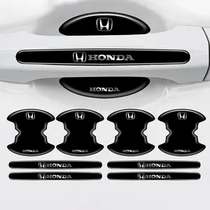 4/8pcs Car Door Handle Bowl Anti-Collision Protective Stickers, Car Decals, Protection Stickers, Fits Honda Models, Durable & Stylish Design, Easy Installation
