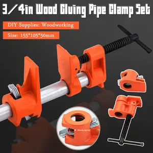 3/4-In. H Style Pipe Clamps - Incredibly Versatile, Easy To Assemble, Heavy Duty Quick Release Pipe Clamp Tools,  Ergonomic Indespensable Workshop Clamp For Woodworking, Carpentry, Home Improvement, and DIY Projects