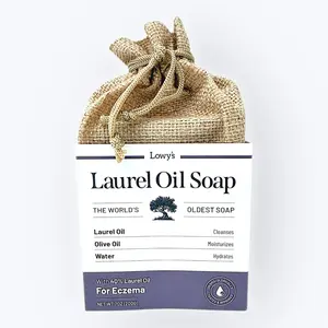 Lowy's Eczema Bar 40% Laurel Oil Soap 7oz Dermatologically Tested Hypoallergenic Fragrance-free Non-comedogenic for Sensitive Skin