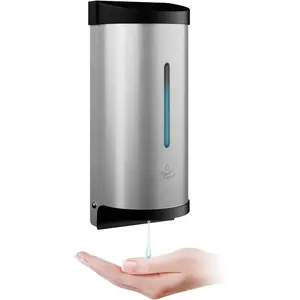 Wall-Mounted Stainless Steel Automatic Soap Dispenser 27 oz (800 ml) for Hotels, Restaurants, Offices, Kitchens