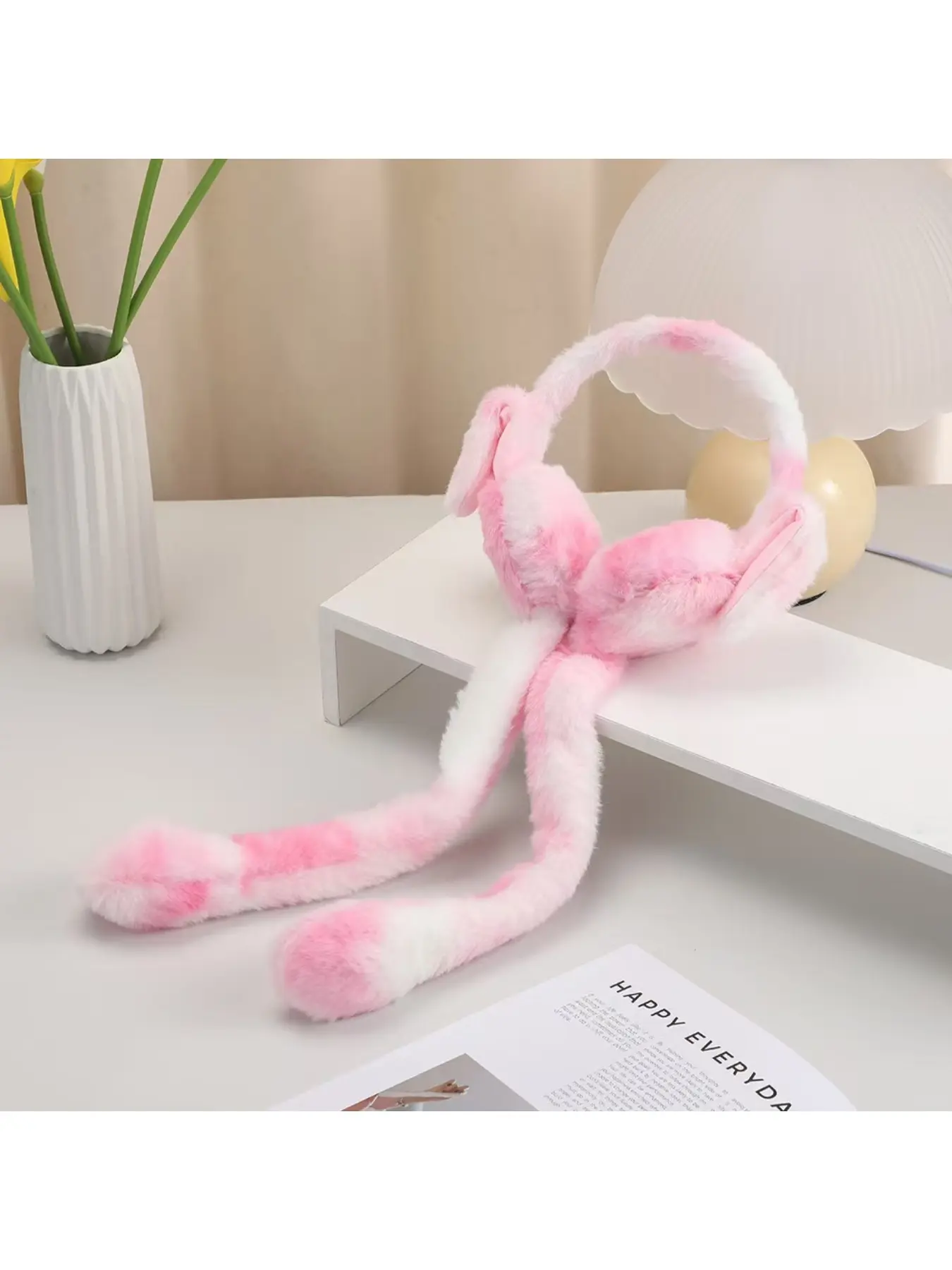 New Warm Ear Muffs Ear Protectors Winter Colorful Gradient Ear Covers Fun Cold-Proof Rabbit Ear Ear Bags Cute Accessories