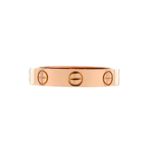 Pre-owned Cartier Love Wedding Band Ring 18K Rose Gold by Rebag