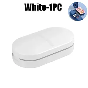 Portable Pill Cutter Dispenser, Medication Slicer Splitter, Home Medicine Box Organizer, Daily Drug Storage Container, Pocket, Convenient