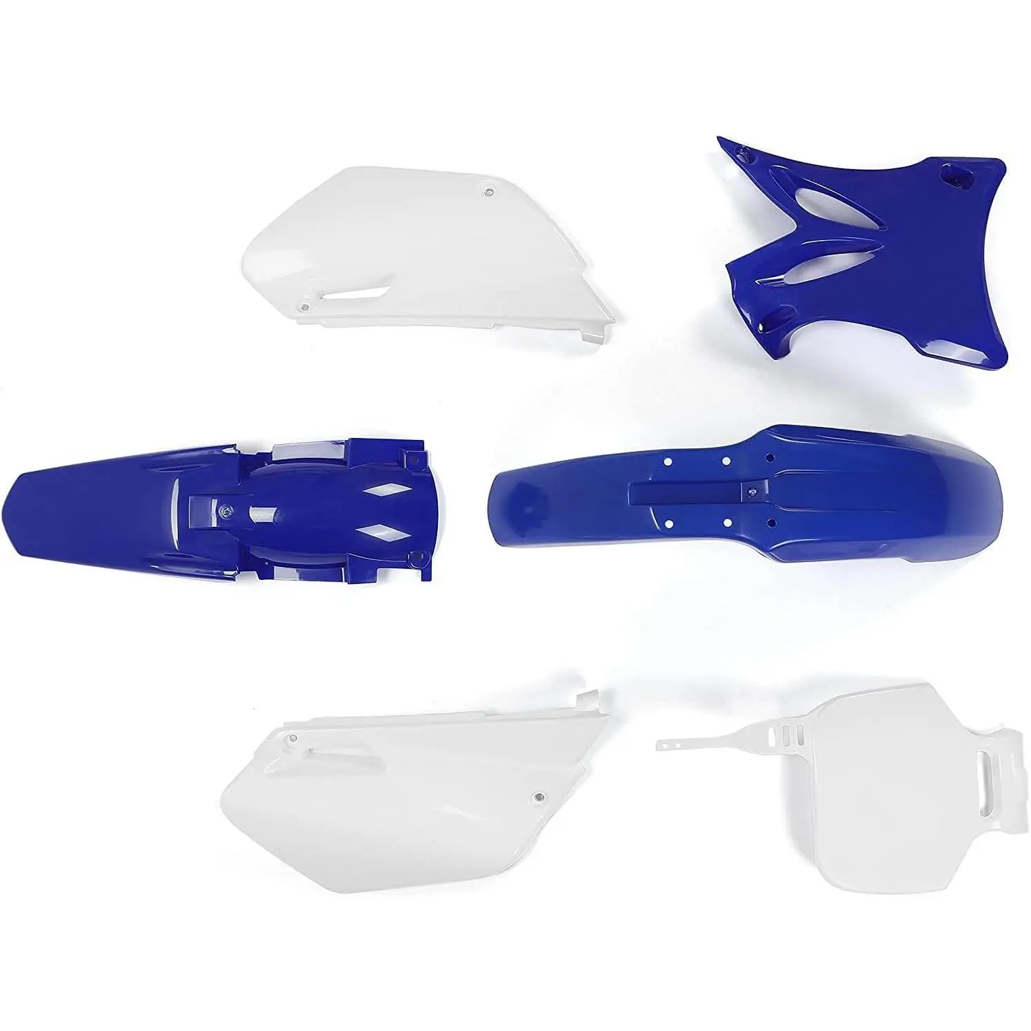 KQQIO ABS Plastic Motorcycle Body Work Kit - 1 Set, Even Colors, Excellent Strength, Never Mounted, Simple Install, Compatible with 2002-2014 Yamaha YZ85 Dirt Bike, Includes Side Covers, Fairings, Fenders