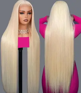 30 Inch 613 Lace Front Wig Human Hair Blonde 13X6 HD Transparent Lace Front Wigs Human Hair 180% Density Blonde Glueless Wigs Human Hair 613 HD Straight Lace Frontal Wigs Human Hair Pre Plucked
