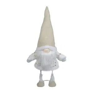 Northlight 17" Ivory and Gold Gnome Tabletop Deoration