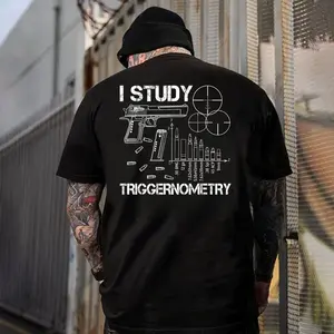 I Study Triggernometry Gun Shirt |   Funny Gun Tee |   Graphic T-Shirt for Men