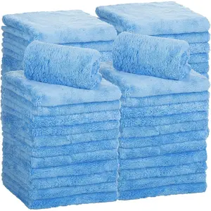30-Pack Edgeless Microfiber Plush Towels: 500 GSM, 16x16in for Car Detailing & Drying