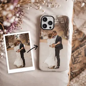 Personalized Custom Photo iPhone Case, Custom Picture Phone Cover, Unique Gift For Couples Pet Baby Lovers, Shockproof Keepsake, iPhone 16 15 14 13 Pro, For Samsung Galaxy S25 S24 S23 Series Slim Stripe