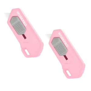 #Summervibes WORKPRO Ceramic Small Safety Box Cutter, Automatic Rebound Mini Letter Opener, Quick Change Retractable Blade Razor Knife, with Extra Blades