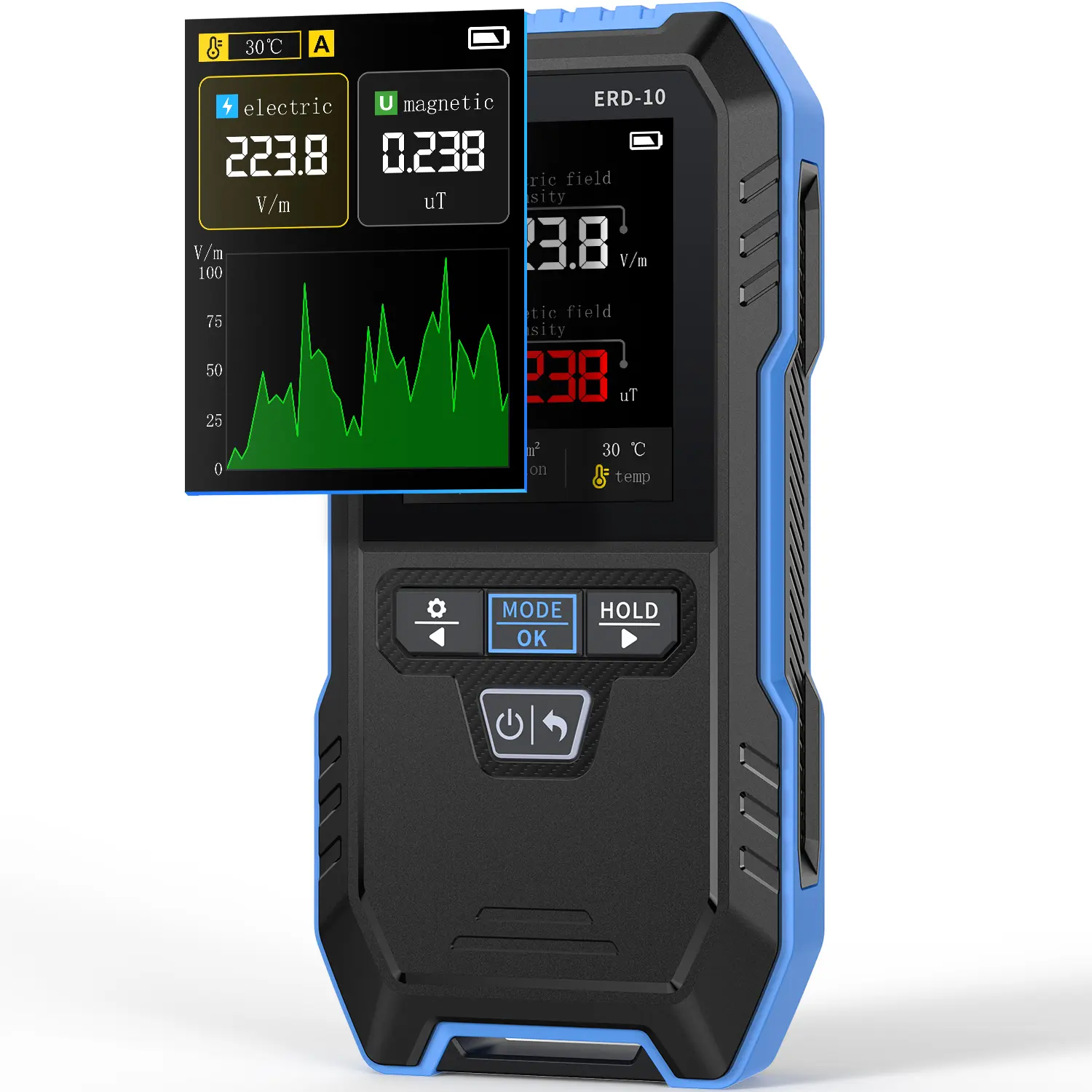 FNIRSI ERD-10 4-in-1 Electromagnetic Field Detector with Curve Mode Electromagnetic Field Radiation Meter  Rechargeable Electromagnetic Field Reader Suitable for Home and Office Hardware