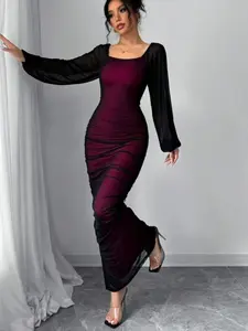 Women's Fashion Mesh Bodycon Fit Formal Dress, Maid of Honor Gown, Best-Selling Party Wear, Elegant, Chic and Stylish, Perfect for Special Occasions, Womenswear