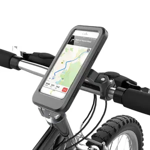 Waterproof Motorcycle Phone Mount - Shockproof Full Enclosure Phone Holder for Bike, Scooter & ATV, 360° Rotatable Case for Delivery Drivers & Cyclists