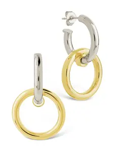 Jemma Two-Tone Double Circle Earrings