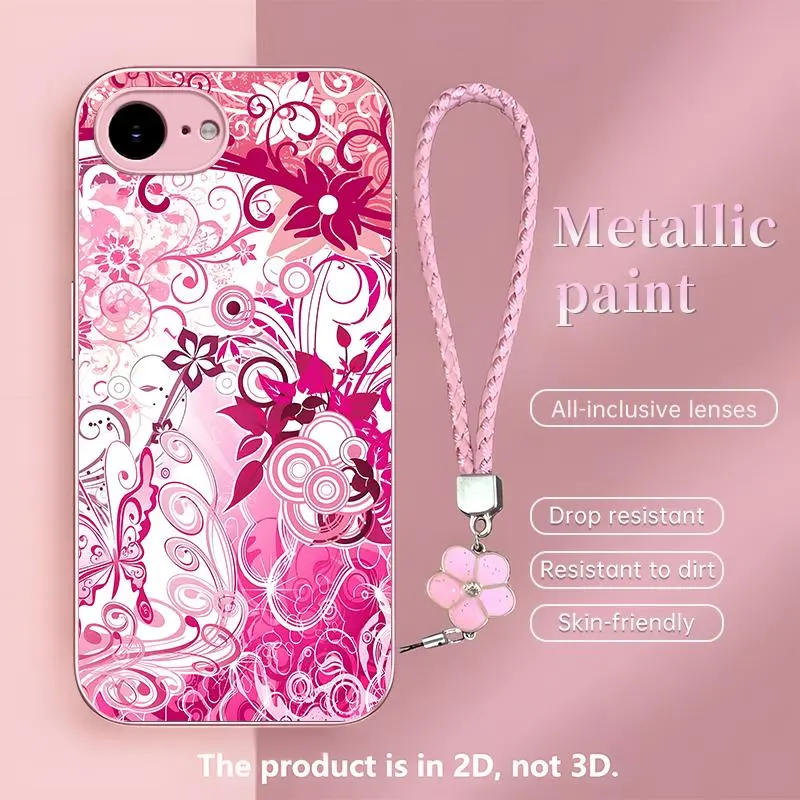 Suitable for [iPhone 16e] high-end phone case🤩,Abstract Floral Art Smartphone Casing, Colorful Swirl Flower Aesthetic Protective Handheld Accessory with Vintage Pattern Design For Retro Artistic Gift 952