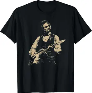 AbeLincoln Playing Guitar Retro Vintage T-Shirt