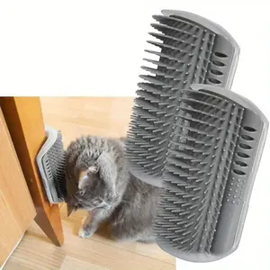 2-Piece soft cat claw corner massage comb, shaver, beauty brush tool, suitable for long and short-haired kittens, cats and dogs