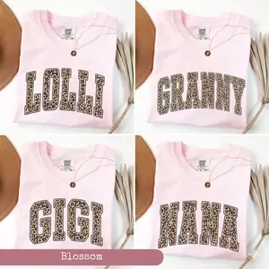 Comfort Colors Leopard Granny Shirt, Granny Gift, Gift For Granny, Grandma Mothers Day Shirts, Granny Birthday, Granny Shirt For Women, Light Greena - SoftHype Apparel