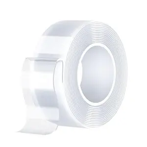 Heavy Duty Nano Double Sided Adhesive Tape Clear Mounting Tape Picture Hanging Adhesive Strips Super Strong Adhesion Easy to Use Removable Washable Weatherproof Multipurpose
