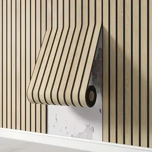 Self-Adhesive Wall Panel Roll, Textured Grille Design, Peel and Stick Wallpaper Designs, Moisture-Proof & Mould-Proof, Easy DIY Installation for Living Room Bedroom Office, Wall Panels Roll