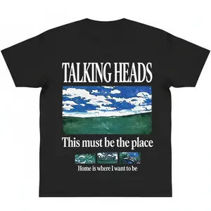Talking Heads Graphic T-Shirt This Must Be the Place Lyric TeeRetro 80s Rock Inspired Classic Album Lyric Graphic Unisex y2k cotton fashion Streetwear Casual gift