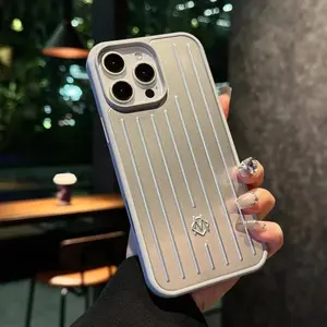 3D Wavy Stripe iPhone Case - Luxury Business Style Cover for iPhone 16/15/14/13 Pro Max - Hard Shockproof Bumper
