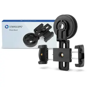 STARSCOPE Adjustable Phone Scope Mount - Telescope Phone Adapter Fits Most Phones (Max 110mm) | Easy-Adjust, Universal Spotting Scope Phone Adapter | Phone Attachment for Binoculars and Monoculars