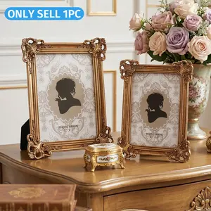 French Resin Photo Frame, Elegant Vintage Desktop Decor, Perfect for Dressing Table, Bookshelf, Entryway, Gifts, Parties, Weddings