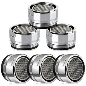 Faucet Adapter with Aerator, Sink to Garden Hose Adapter with 22mm/24mm Threads/ 6 Pack Bathroom Faucet Aerator Replacement