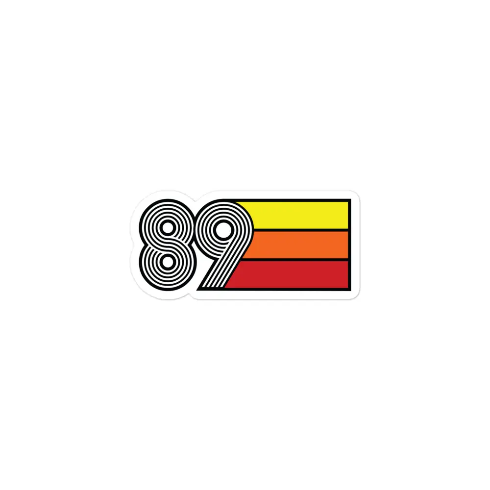 1989 Retro Tri-Line Bubble-free stickers