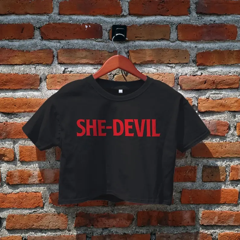She Devil Crop Top, Women's Crop Top, She Devil Graphic Tees, Jennifers Body Shirt, Evil Girl, Crop Tee, Aesthetic Shirt, Gifts Idea