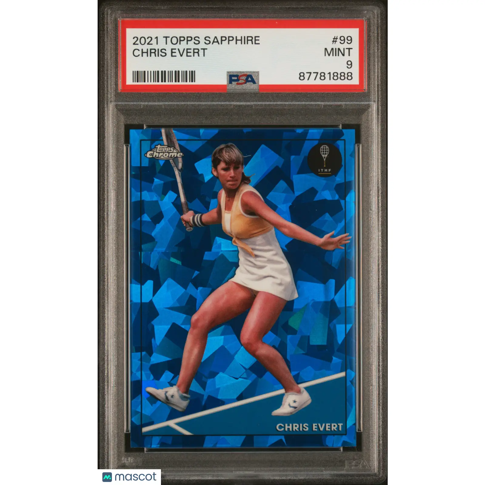 Chris Evert PSA 2021 Topps Chrome Tennis Sapphire Edition #99 9 87781888