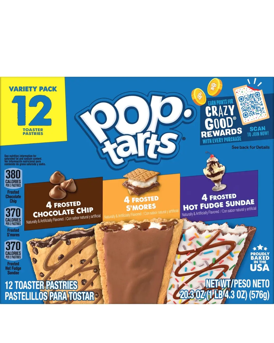 Pop-Tarts Toaster Pastries, Breakfast Foods, Kids Snacks, Value Pack, Chocolate Lover's Variety Pack, 20.3oz Box (12 Pop-Tarts)