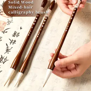 Hans Xue Fragrant Plum Calligraphy Set, Three-Piece Brush Pen Kit, Traditional Writing Tools, Ideal for Artists & Beginners