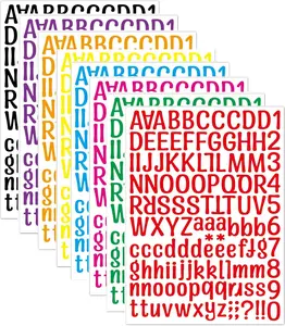 8 Sheets Letter Stickers, 1008 Alphabet Stickers,1 Inch Vinyl Self-Adhesive Sticker Letters, Black Alphabets ABC Stickers, for DIY Mailbox House Numbers, Embellishments & Decorations Multicolor No Brand