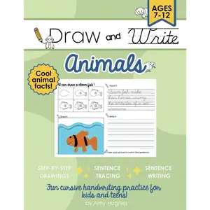 Draw and Write Curisve (): A Cursive Handwriting Guide and Practice Sheets Book for  and Teens (Cursive Handwriting Practice Books) - Paperback