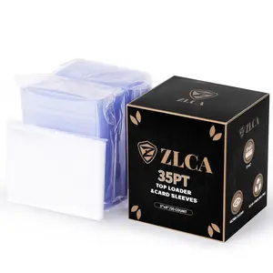ZLCA 3"X4" Card Sleeves Top Loaders for Cards, Baseball Card Protectors Hard Plastic, Premium Toploaders for Cards, Card Holder for Sports Baseball Trading Football Game Cards (50 Top Loaders+100 card sleeves)