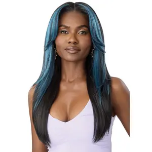 Outre Airtied Glueless Human Hair Blend 13x6 HD Lace Frontal Wig - HHB-SOFT YAKI 24" - 100% Fully Hand-Tied