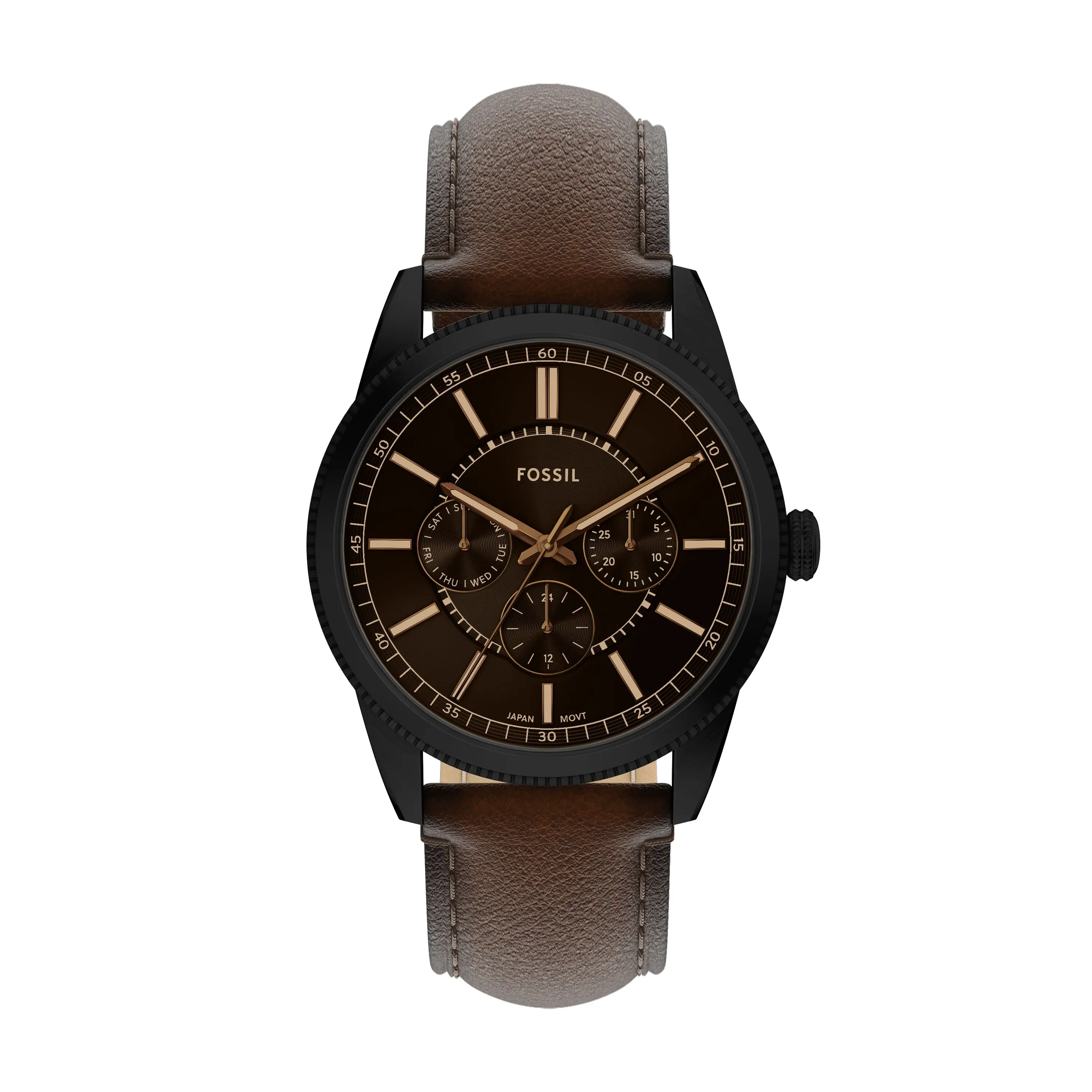 Fossil Men's Pearson 42mm Multifunction Brown Leather Watch