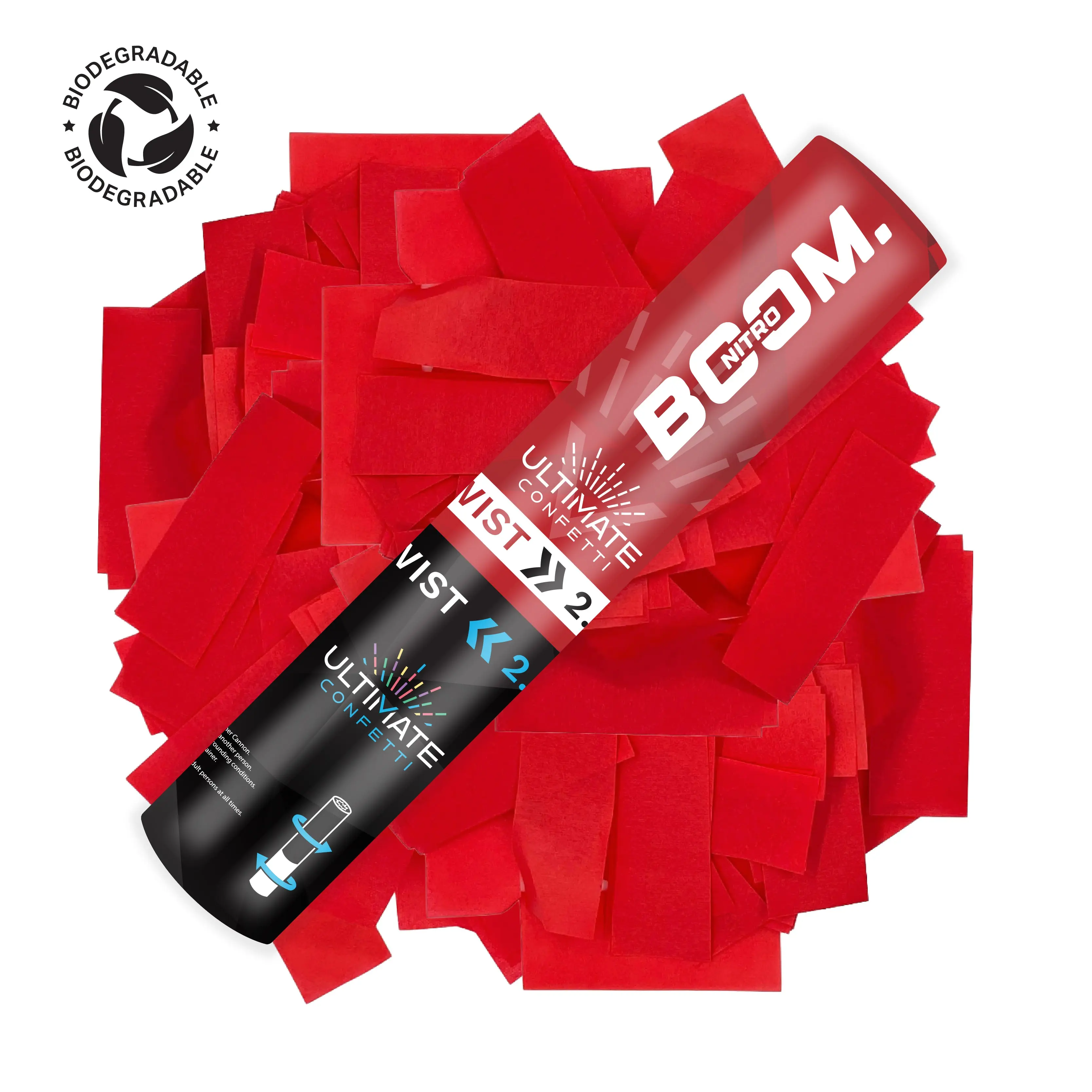 Red Tissue - Twist NITRO Confetti Cannon