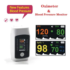 Fingertip Pulse Oximeter Blood Pressure SpO2 Heart Rate Monitor 4-in-1 Bluetooth Portable TFT Display Smart Health Tracker with APP for Home Use