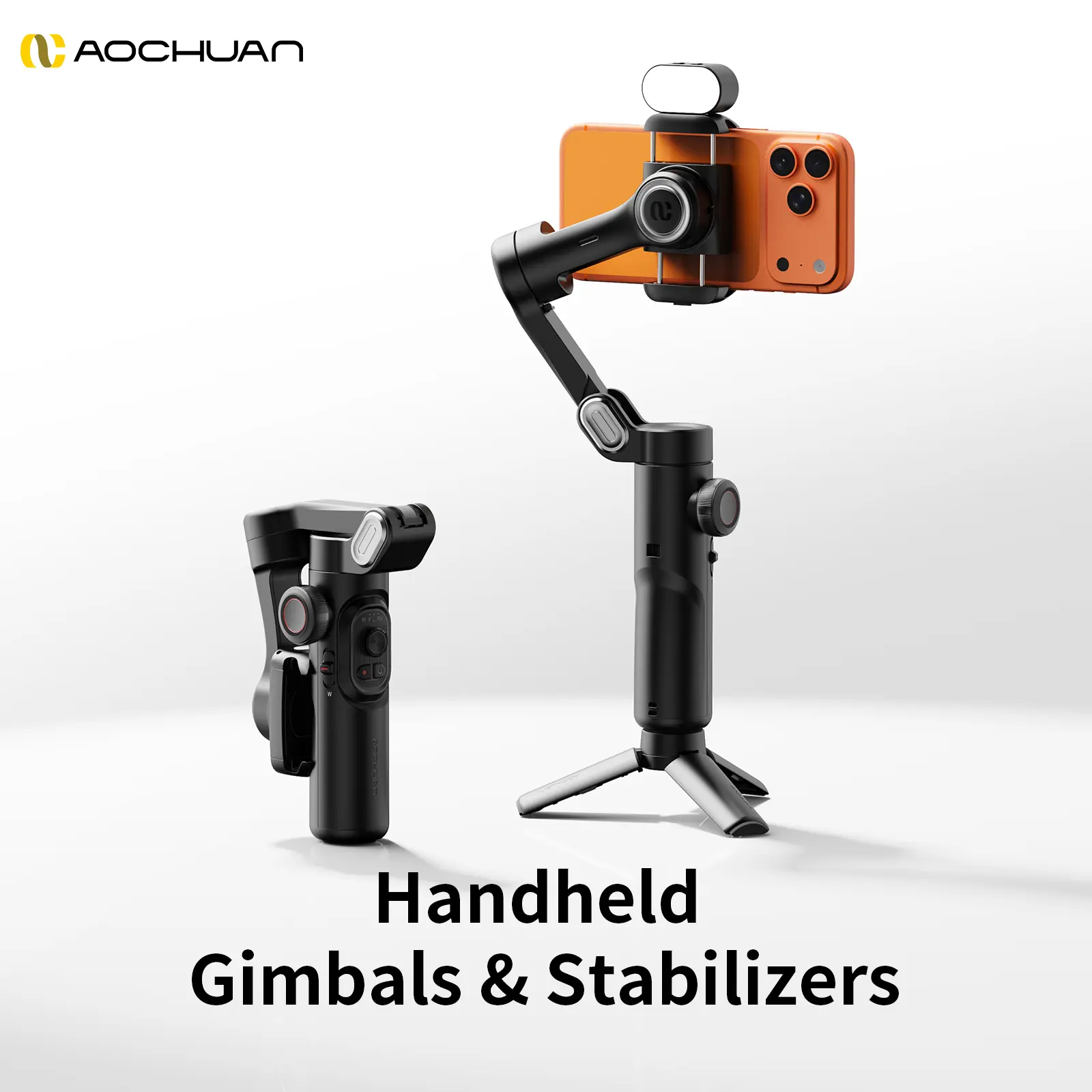 AOCHUAN 3 Axis Anti-shake Shooting Tripod Stand (1Count), Summer Auto Face Tracking Gimbal Stabilizer,360° Rotation Gimbal Stabilizer, Selfie Accessories, Selfie Phone Tripod, Tripod for iPhone,Selfie Stick Gimbal, Smartphone Selfie Tools Accessories Stur