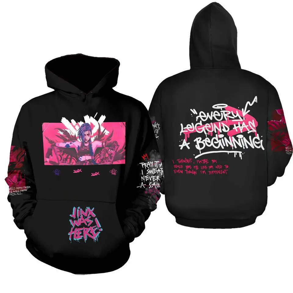Unisex Oversize Arcane Jinx Hoodie Best Gift