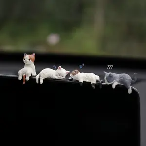 Cute Cartoon Mini Cat Design Car Dashboard Ornament, Car Interior Decoration, Car Screen Display Decoration, Car Desktop Decor, Car Interior Accessory, Car Accessories for Women & Men