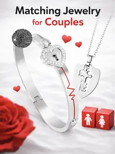 Couple Heart Lock Bracelet with Key, Projection 'i Love You' in 100 Languages, Diamond-Encrusted Romantic Gift, Perfect Valentine's Day Present, Couples Bracelets