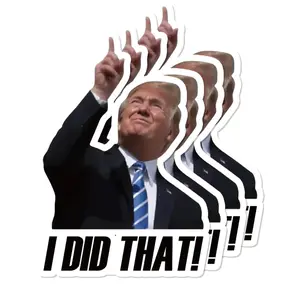 100pcs Trump I Did that Stickers Gas Pump Stickers Decal, Anti Trump Stickers, Fuck Donald Trump Mega Merchandise