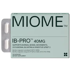 MIOME IB-PRO Probiotic for Constipation & Bloating Support - Clinically Studied Unique IS-2 & Lactospore Strains - 30 Capsules