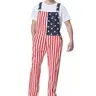 YUANBANG Veterans Day American Flag Overalls Halloween Men's and Women's Stretch Denim Jumpsuit Patriotic Holiday Coveralls Casual Fashion Summer Fall Winter Romper Couples Gifts for Dad Mom Party BBQ Beach Wear Y2K Concert Menswear Country Boys Love